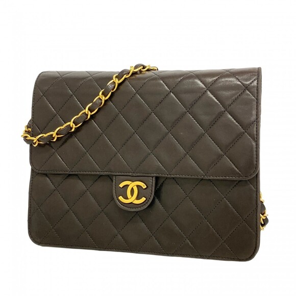 CHANEL Handbags - Chanel Matelassé Chain Shoulder Bag, Lambskin, Black, Women's